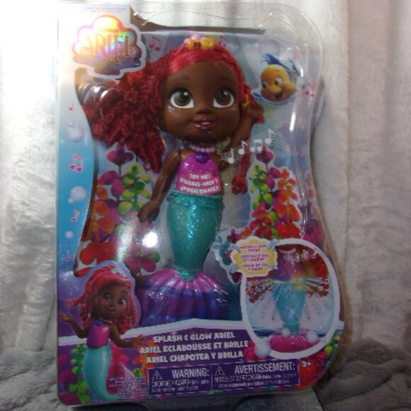 T-160 NEW IN PACKAGE DISNEY JR. ARIEL SPLASH AND GLOW DOLL - Picture 1 of 11